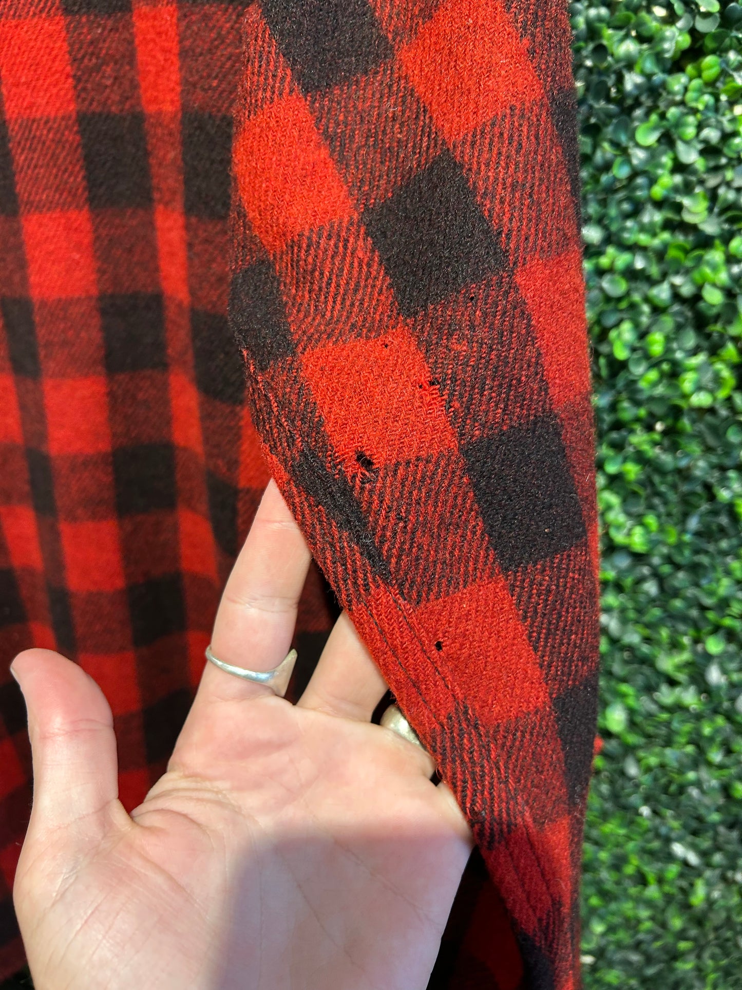 40s 5 Brother Union-Made Button-Up Wool Flannel. Size L/XL