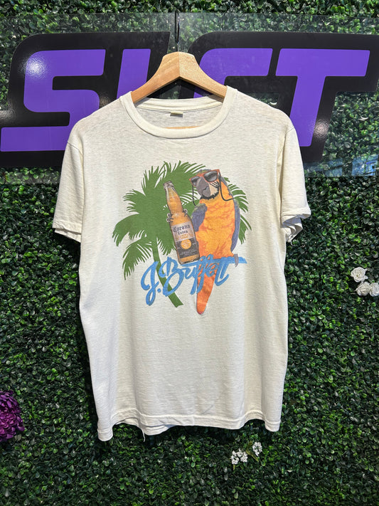 1986 Jimmy Buffett With The Coral Reefer Band Tour T-Shirt. Size Medium