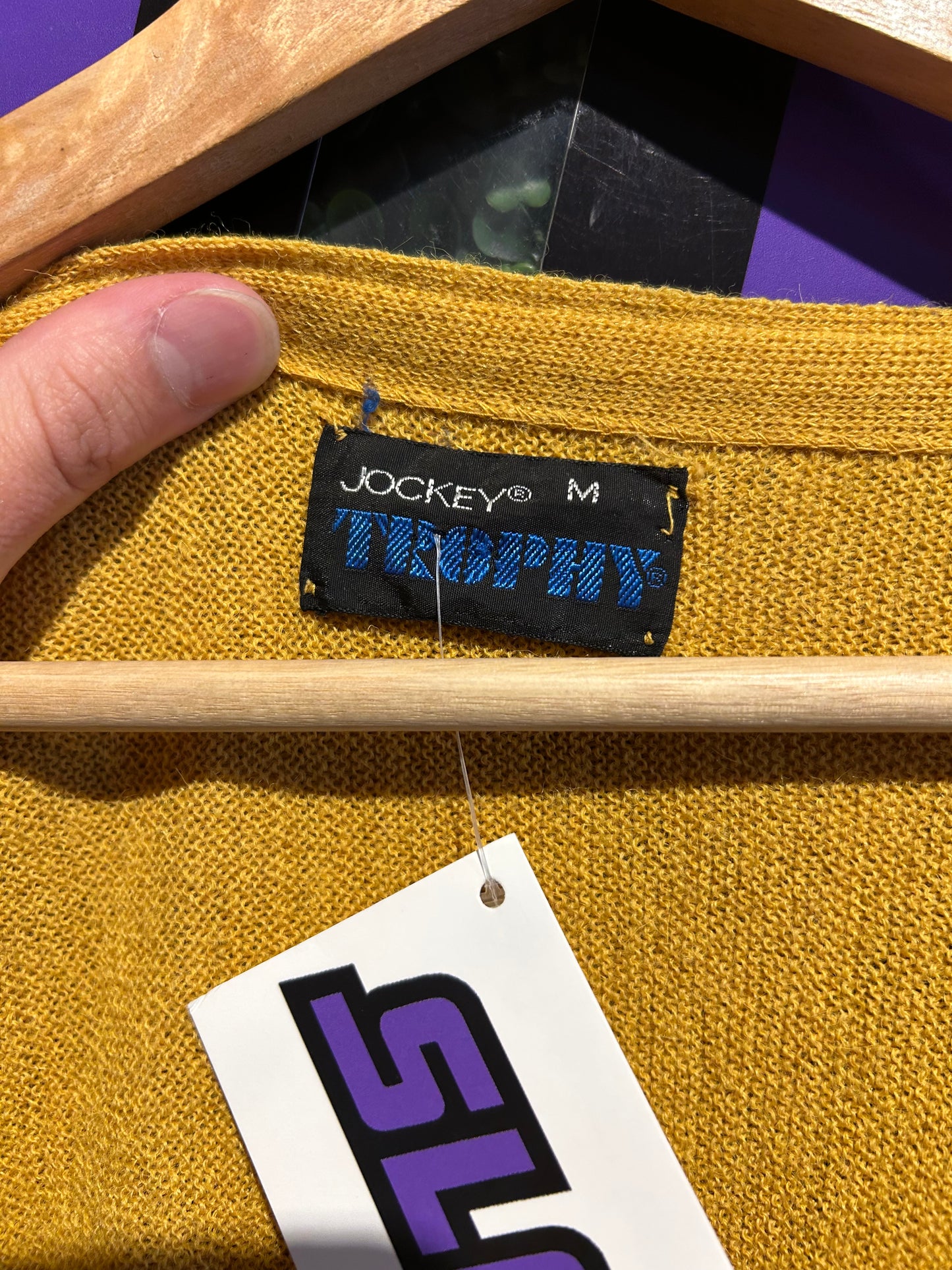 70s Jockey Knit Cardigan. Size M/L
