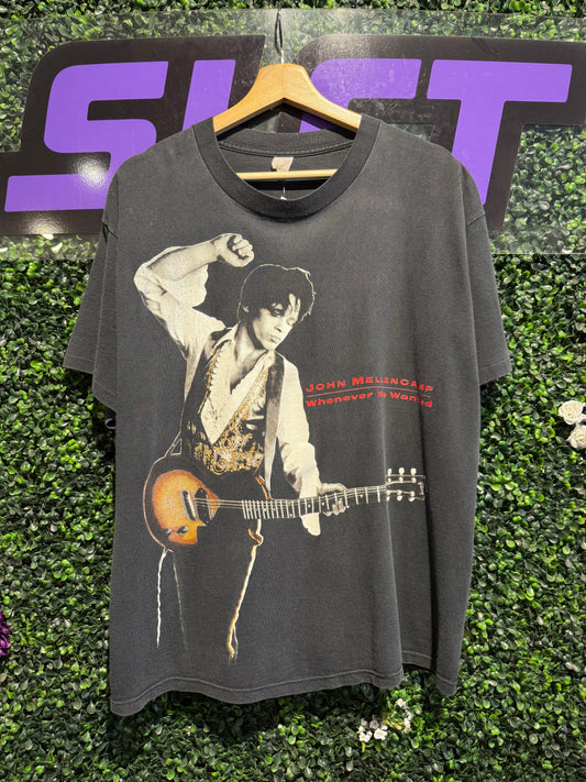 1992 John Mellencamp Whenever We Wanted Tour T-Shirt. Size Large
