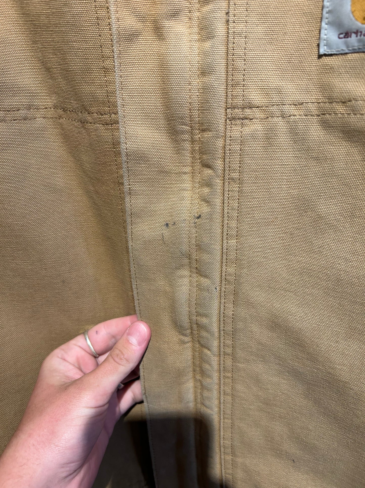 90s Carhartt Zip-Up Collared Jacket. Size Large (Long)