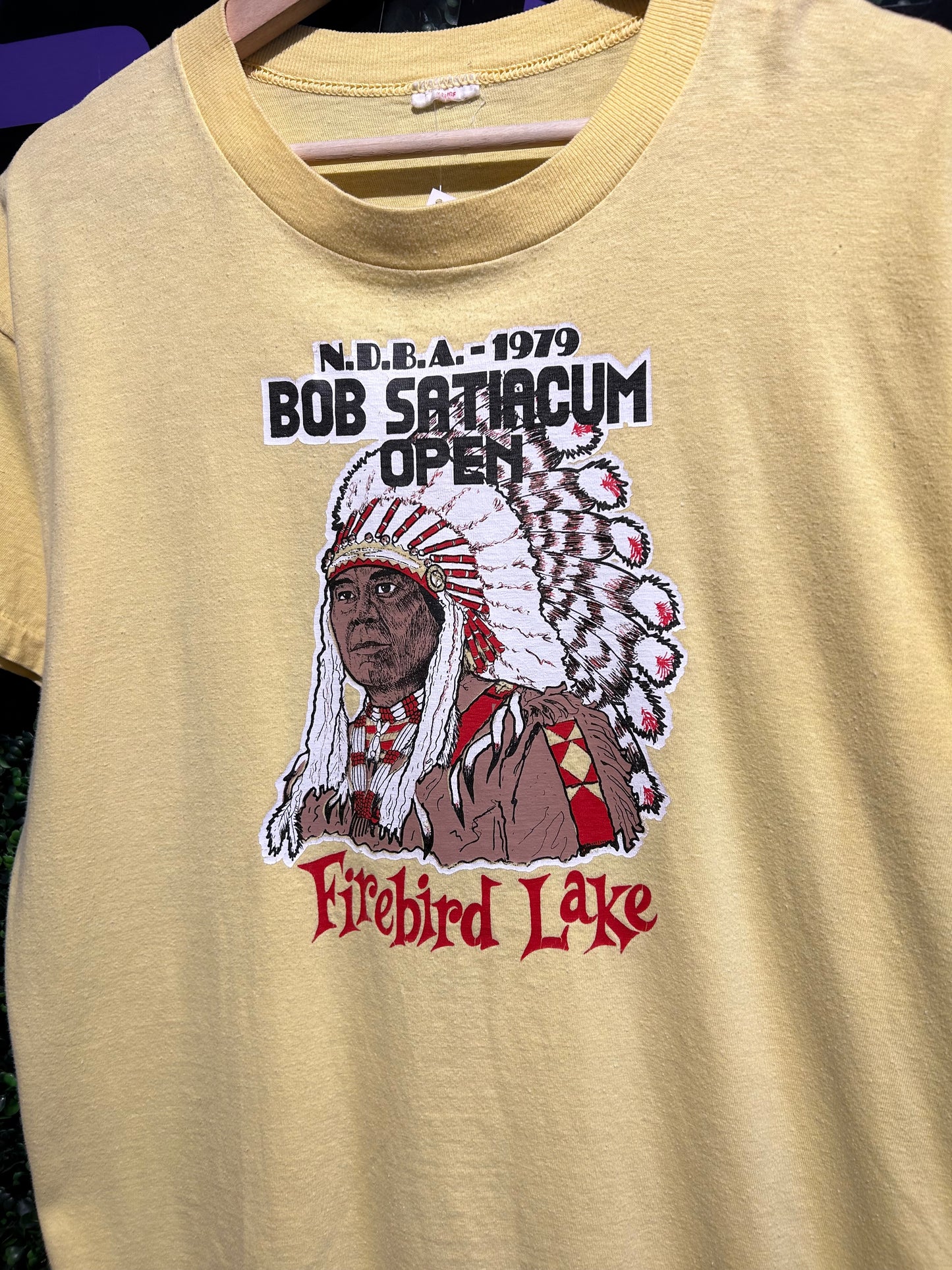 1979 Bob Satiacum Open Firebird Lake T-Shirt. Size L/XL