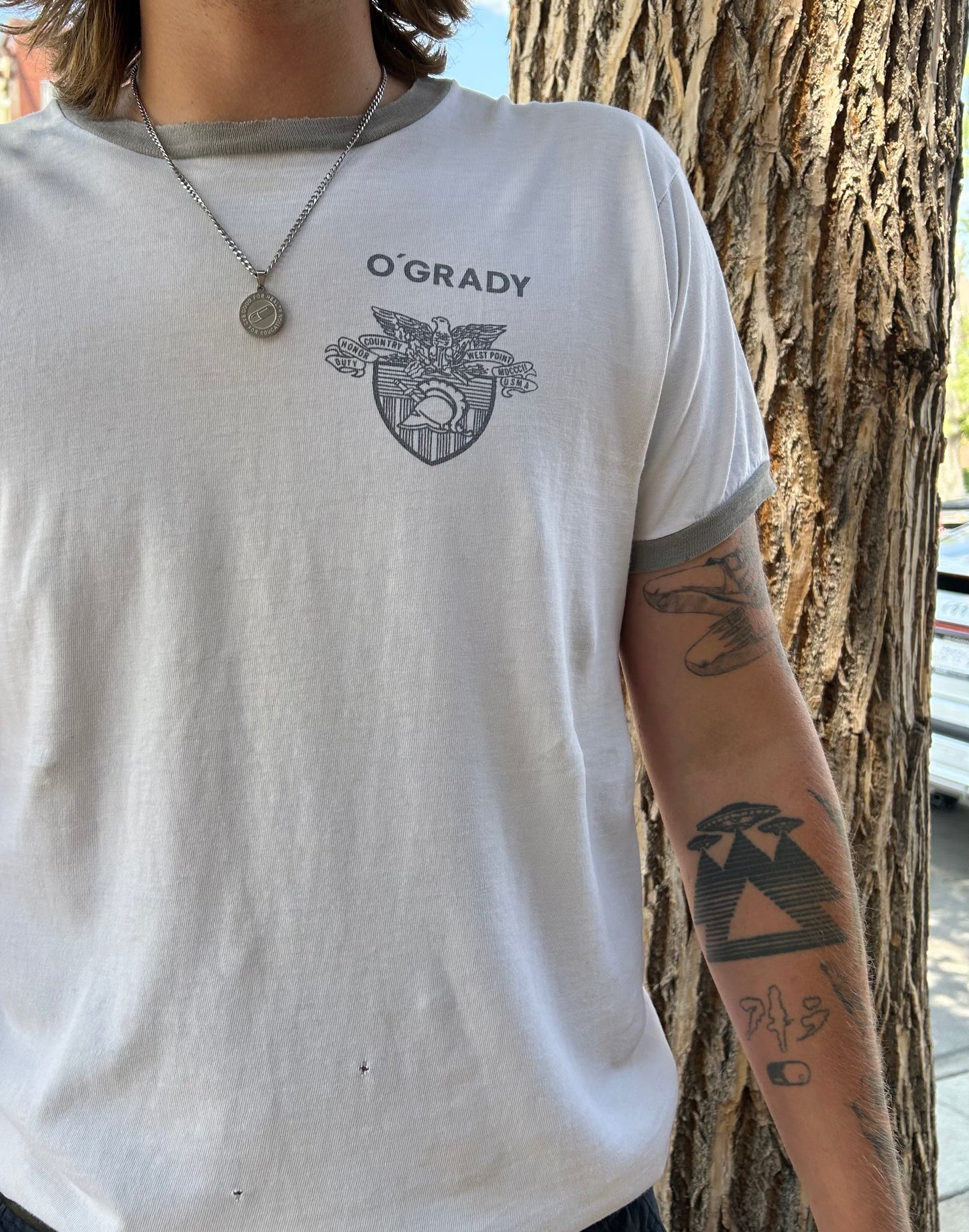 70s O’Grady West Point Champion Ringer T-Shirt. Size M/L