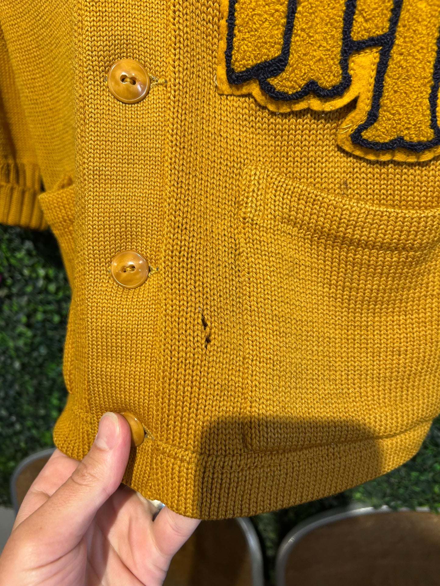 50s/60s Knit Cardigan. Size S/M