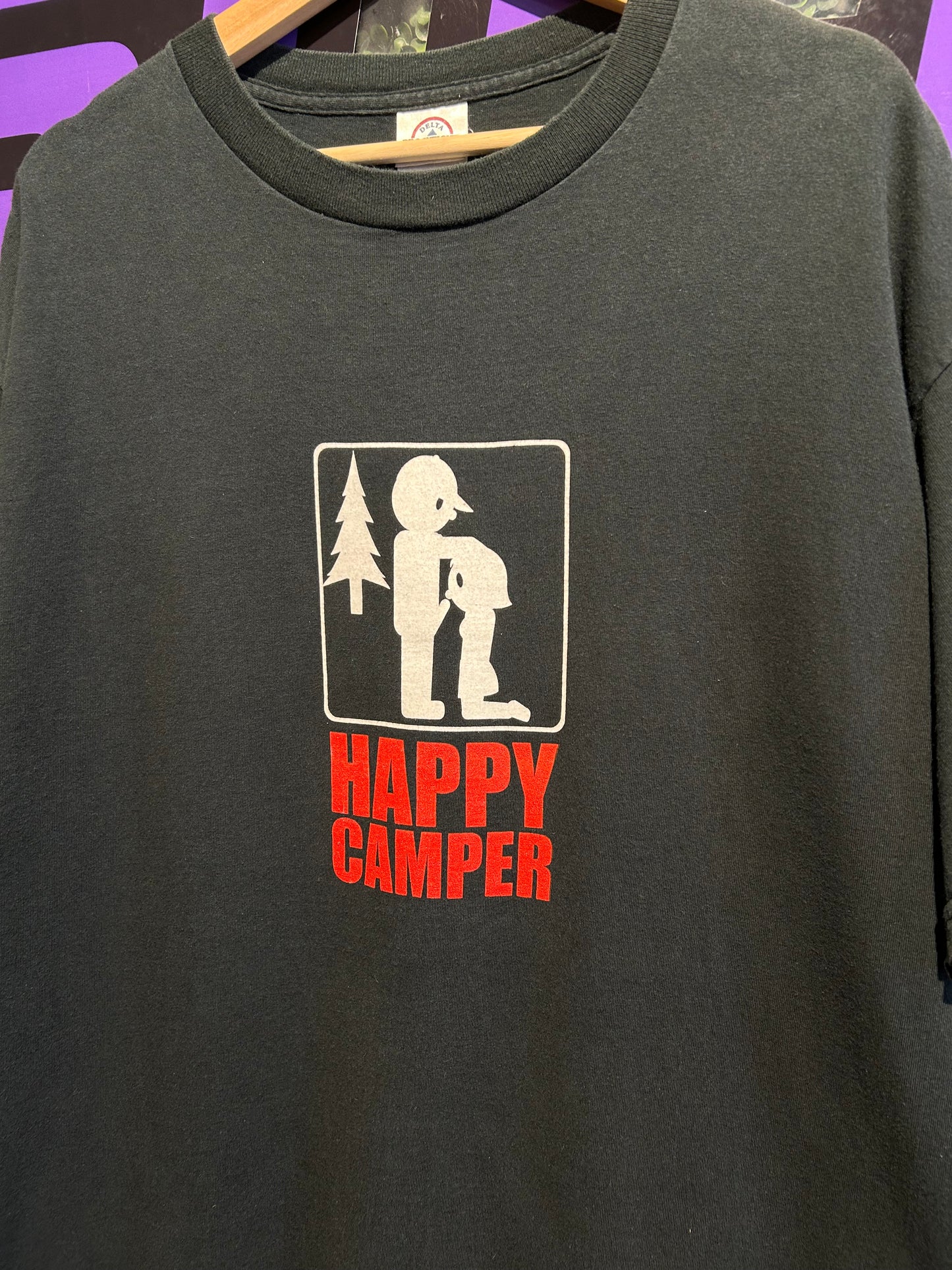 Vintage Happy Camper T-Shirt. Size XL