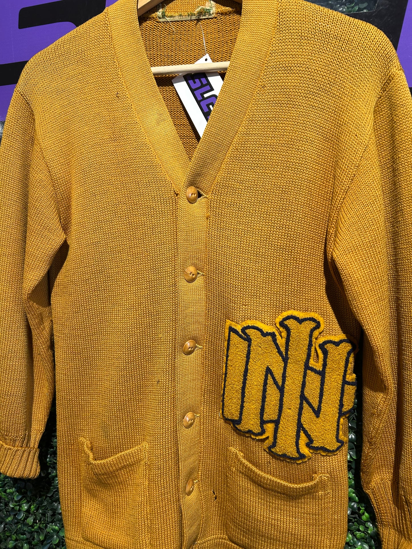 50s/60s Knit Cardigan. Size S/M