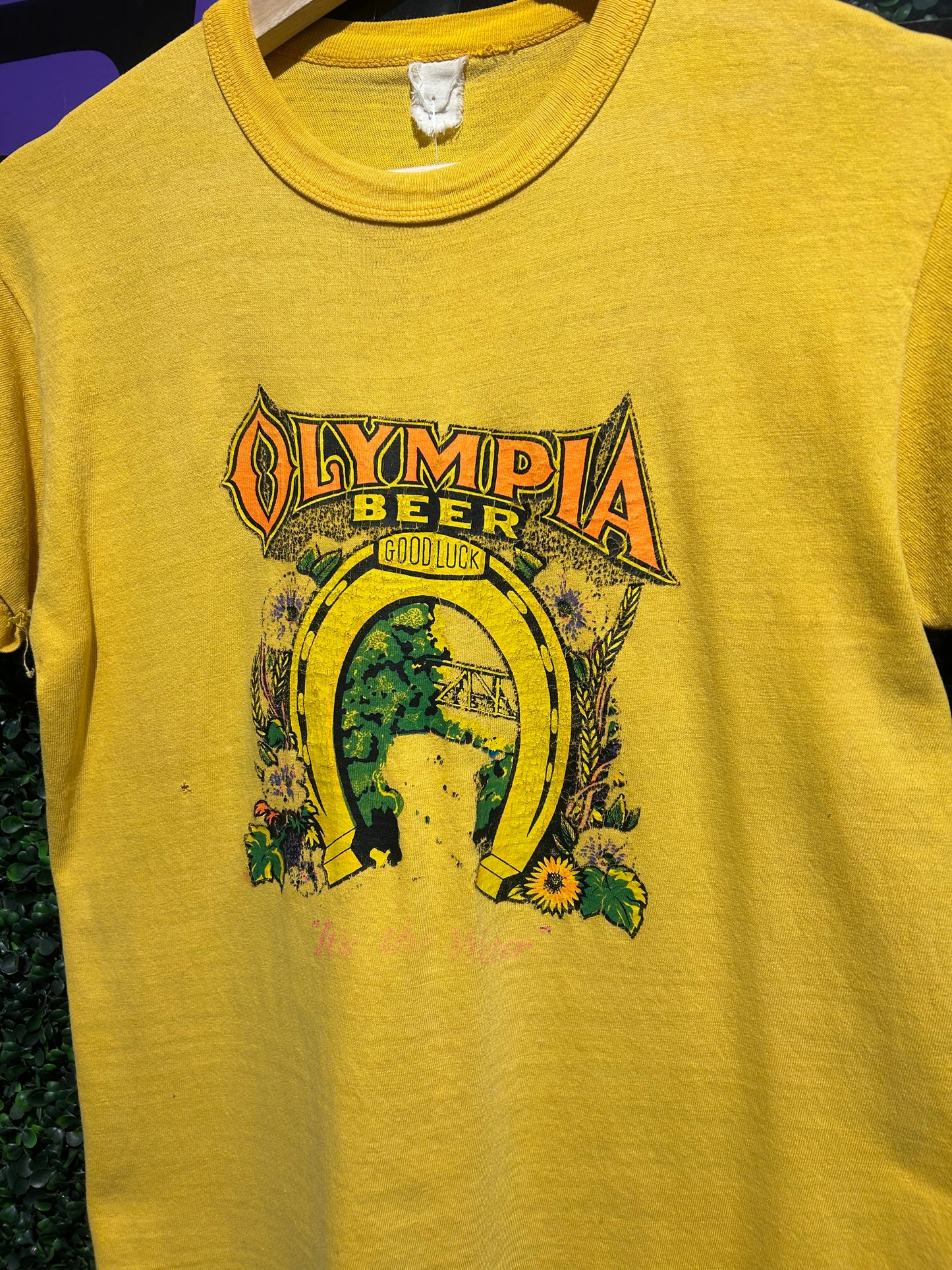 70s Olympia Beer “It’s The Water” T-Shirt. Size S/M