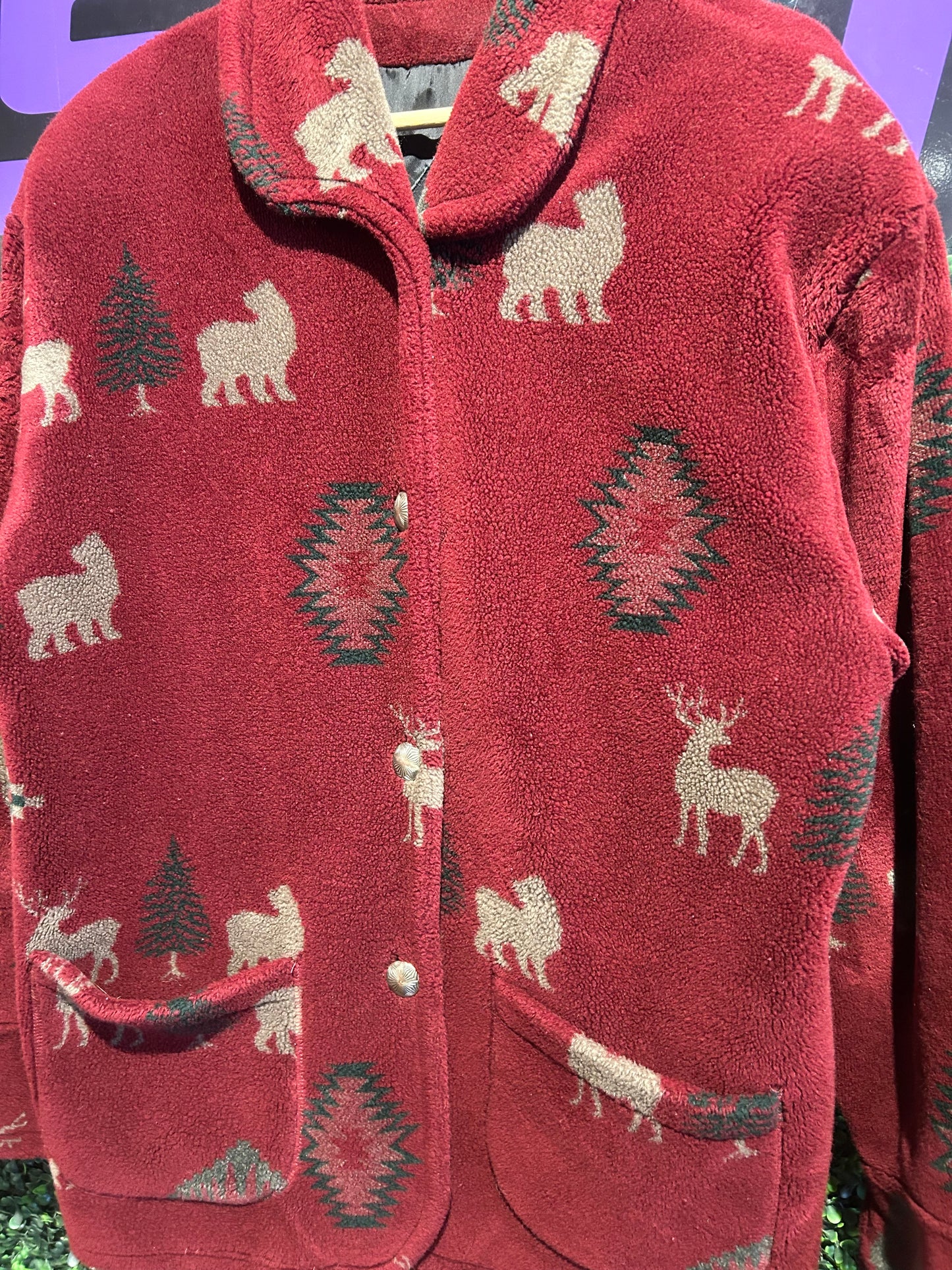 Vintage Denali Button-Up Fleece. Size Large