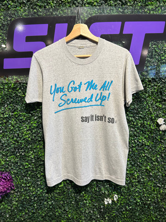 80s The Outfield “Say It Isn’t So” Song Promo T-Shirt. Size Medium