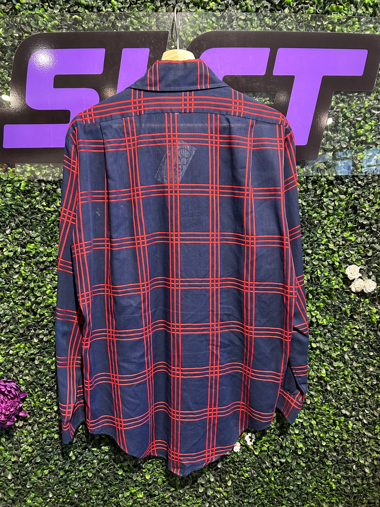 60s/70s Donegal Button-Up Shirt. Size Large