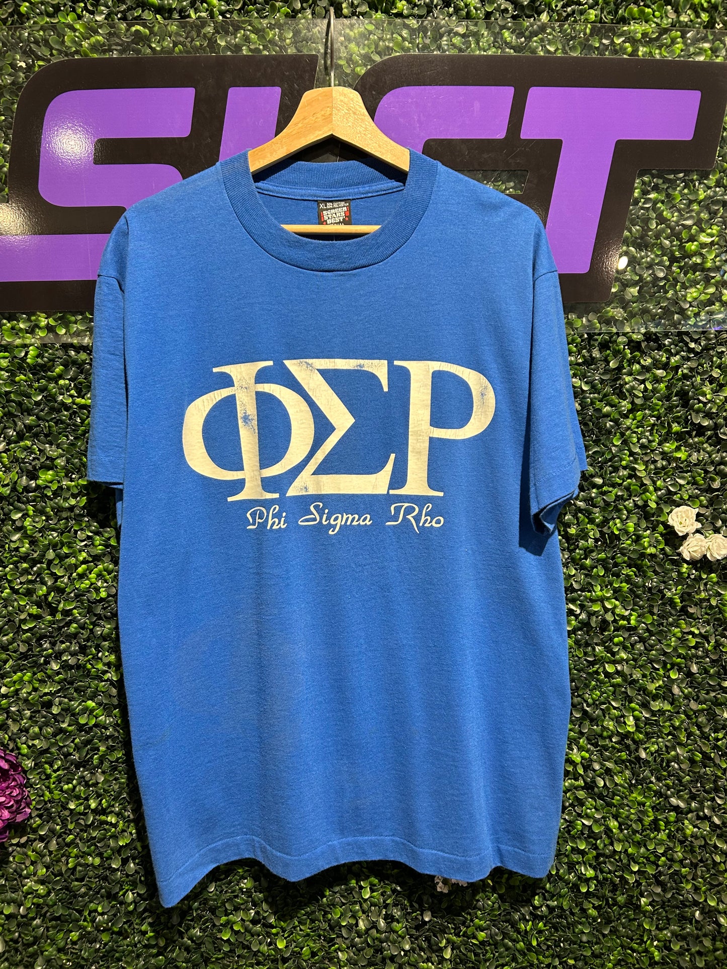 90s Phi Sigma Rho T-Shirt. Size L/XL