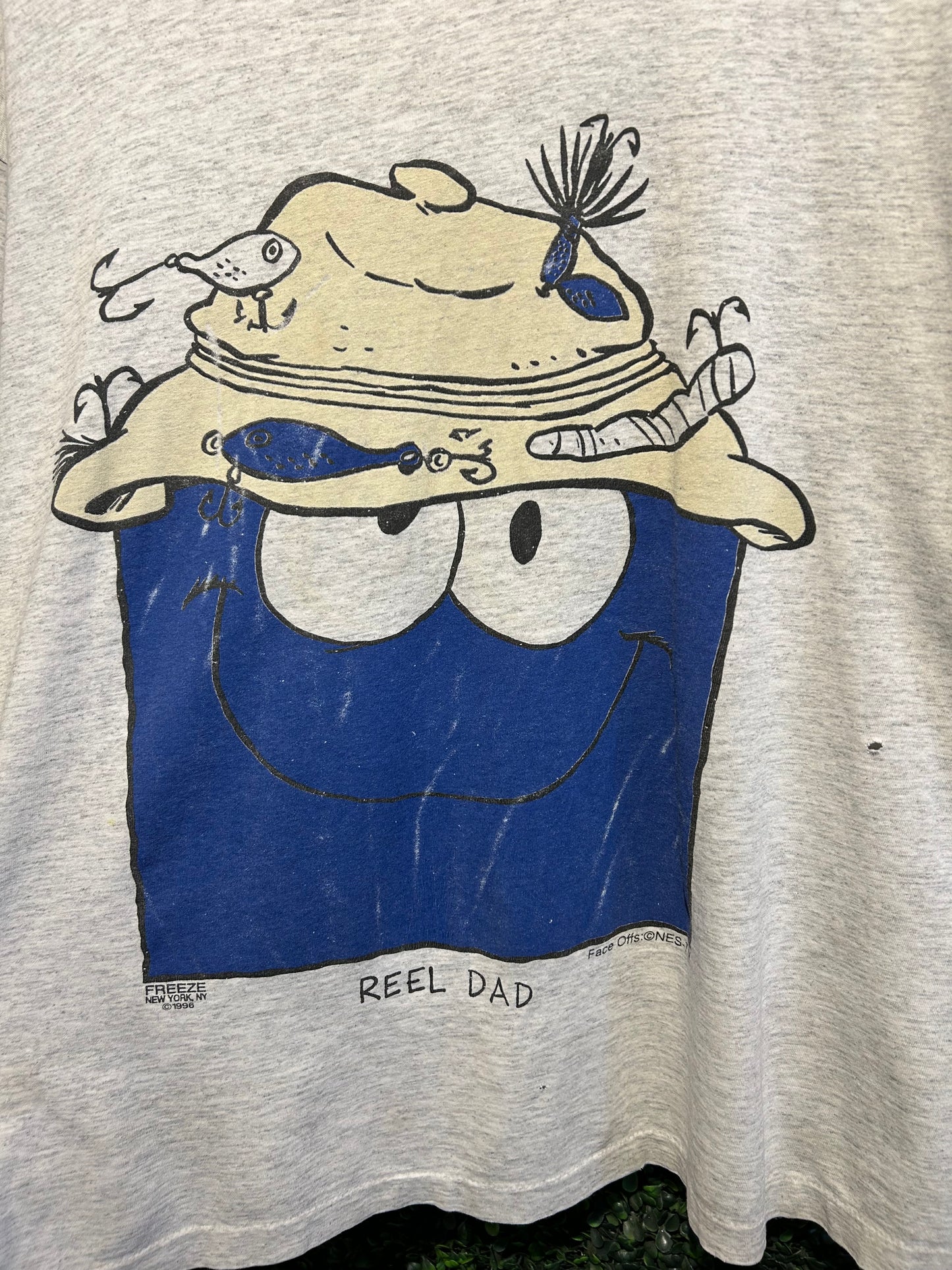 1996 Reel Dad Fishing T-Shirt. Size L/XL