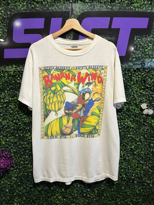 1996 Jimmy Buffett Banana Wind Tour T-Shirt. Size Large
