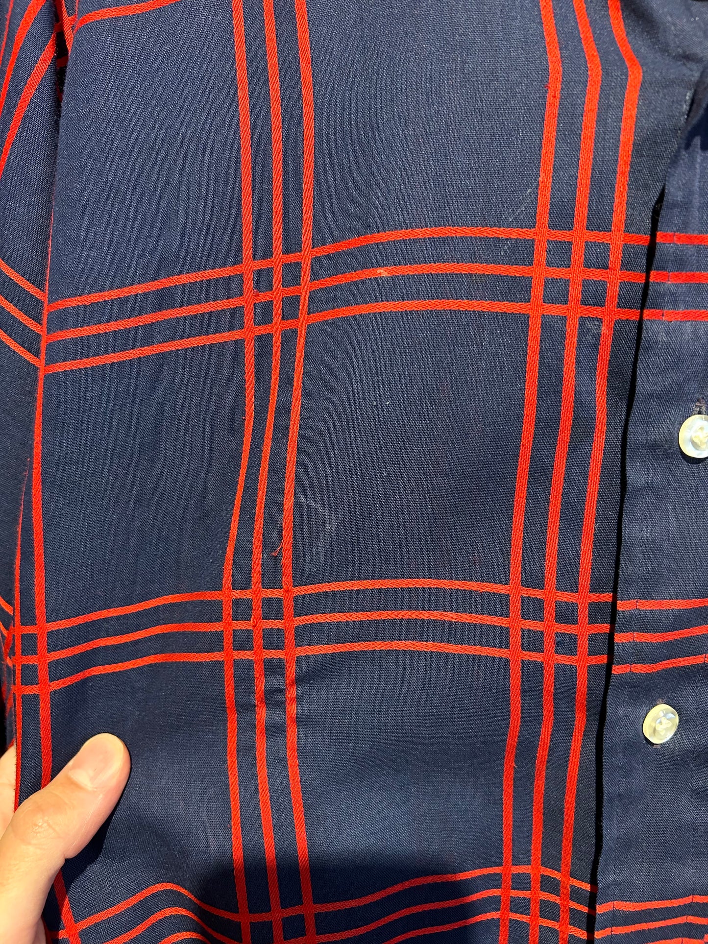 60s/70s Donegal Button-Up Shirt. Size Large