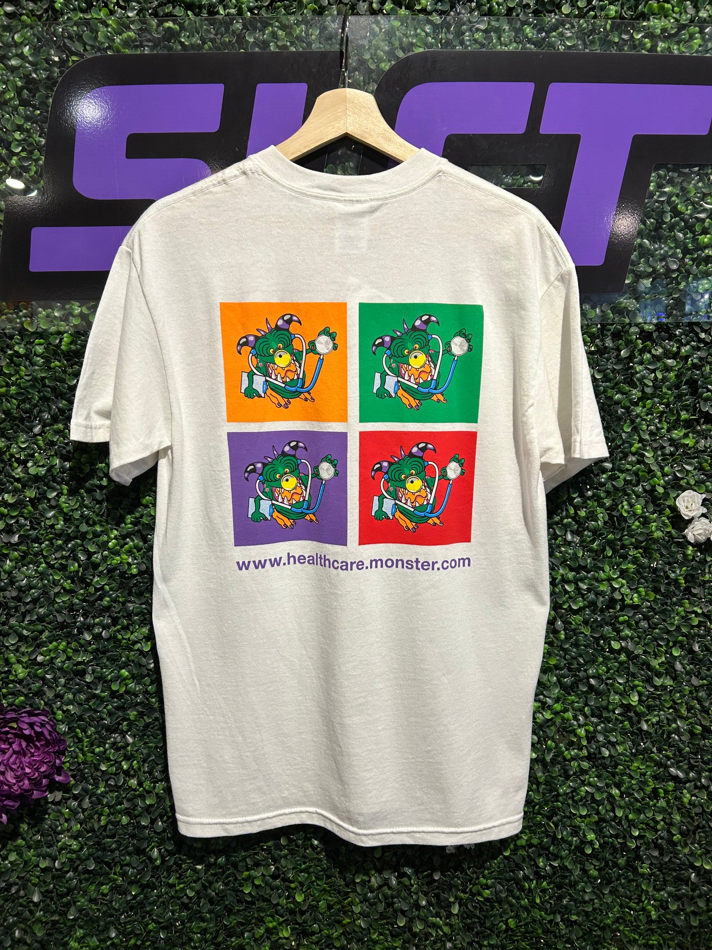 Vintage Monster Health T-Shirt. Size Medium
