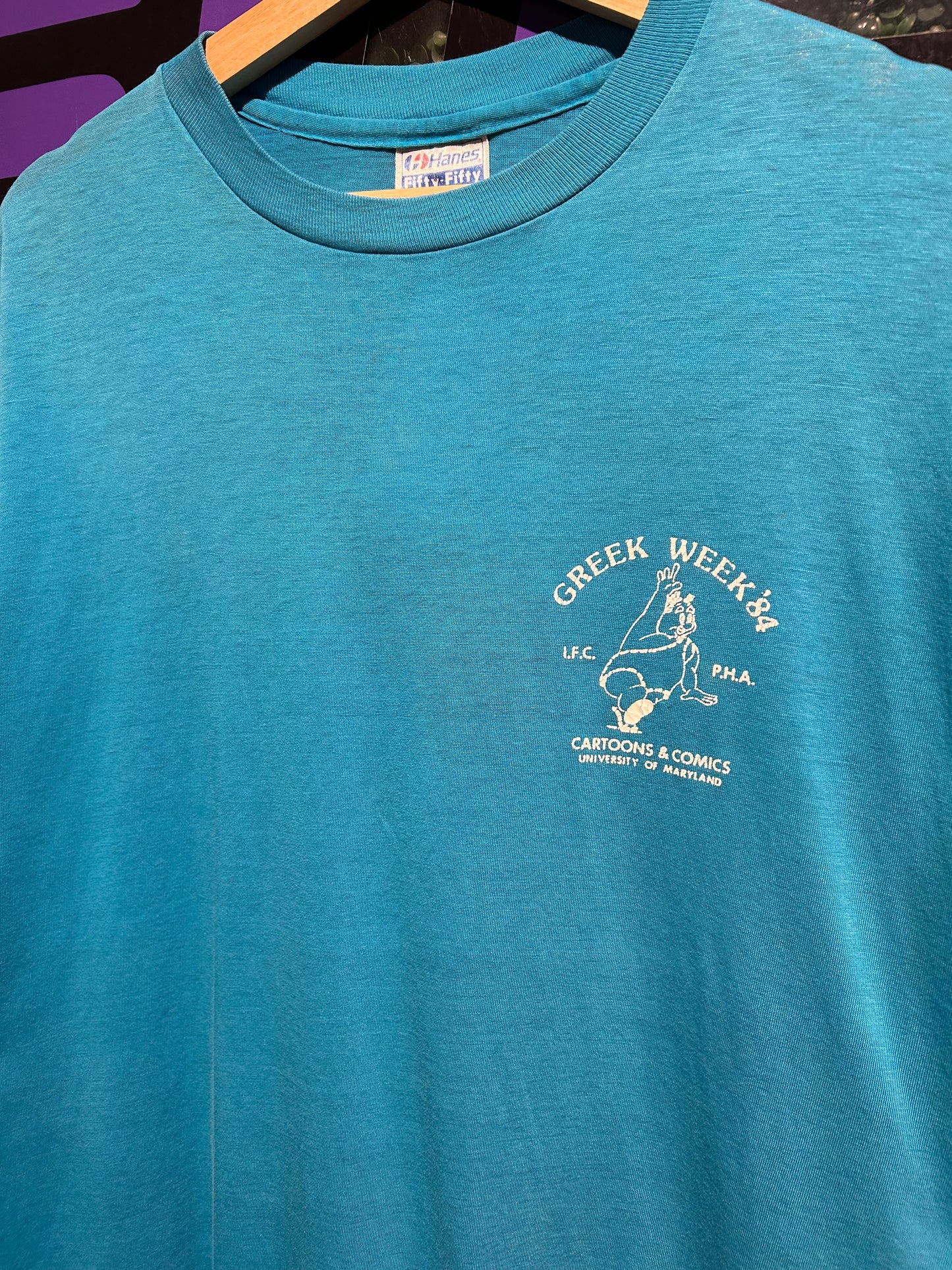 1984 Greek Week University Of Maryland T-Shirt. Size Large