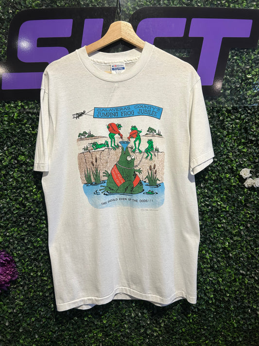 90s Jumping Frog Jubilee T-Shirt. Size Large