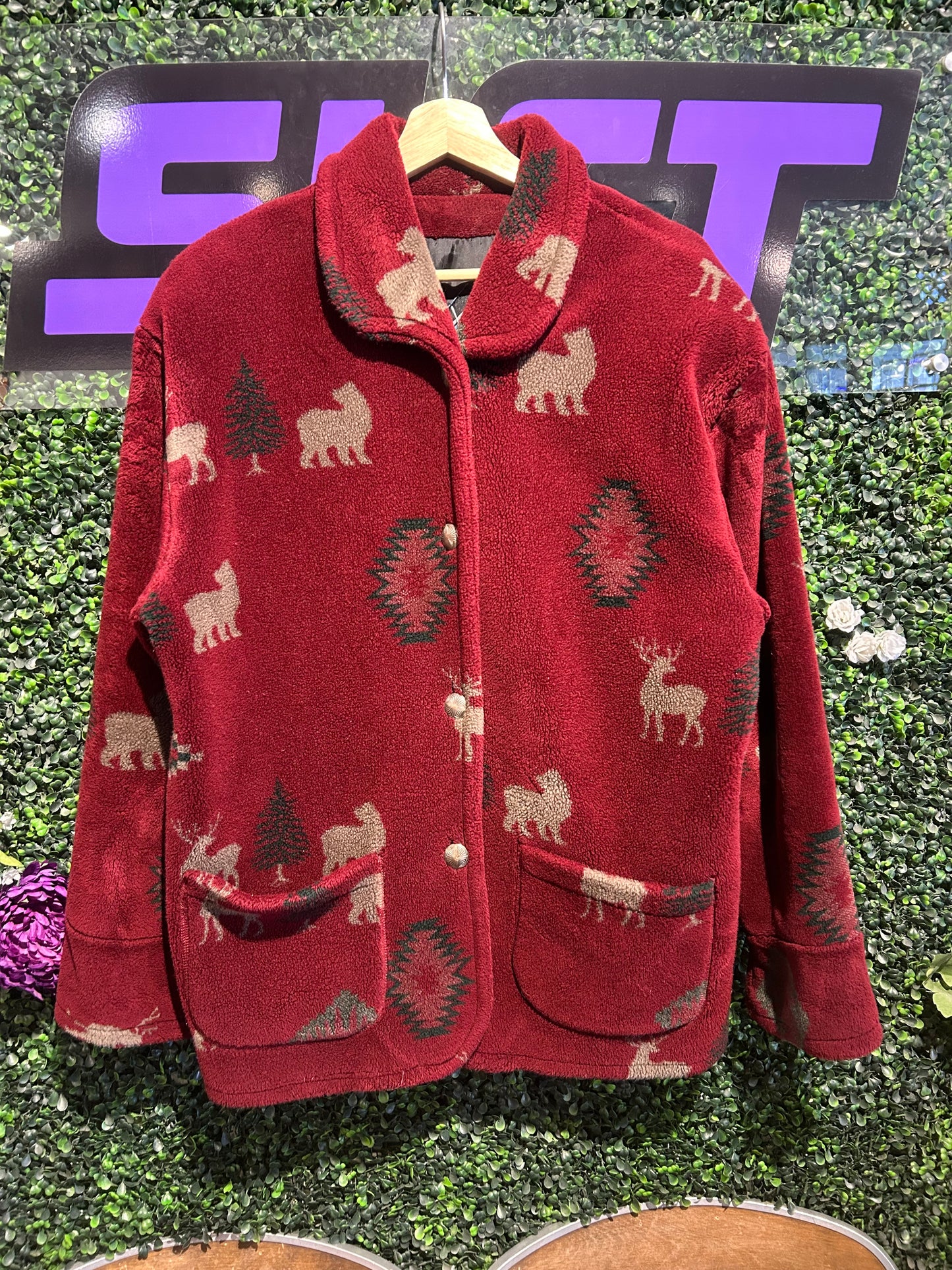 Vintage Denali Button-Up Fleece. Size Large