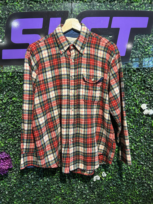 80s Button-Up Flannel Shirt. Size Medium