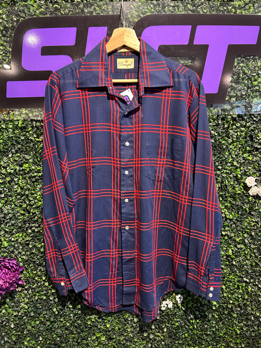 60s/70s Donegal Button-Up Shirt. Size Large