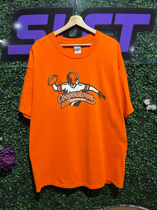 Vintage Cooperstown Cleveland Alice Cooper Football T-Shirt. Size XL