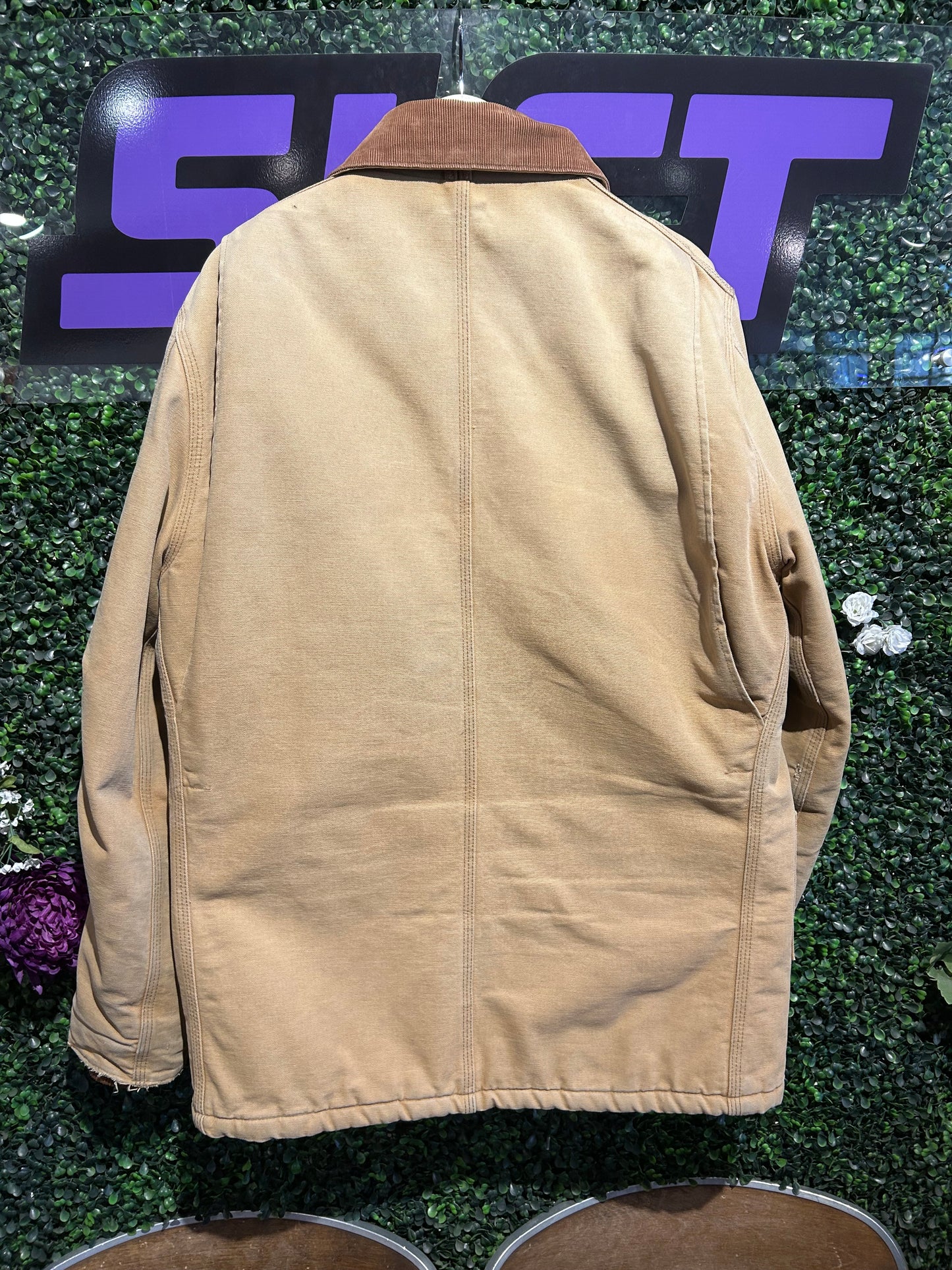 90s Carhartt Zip-Up Collared Jacket. Size Large (Long)