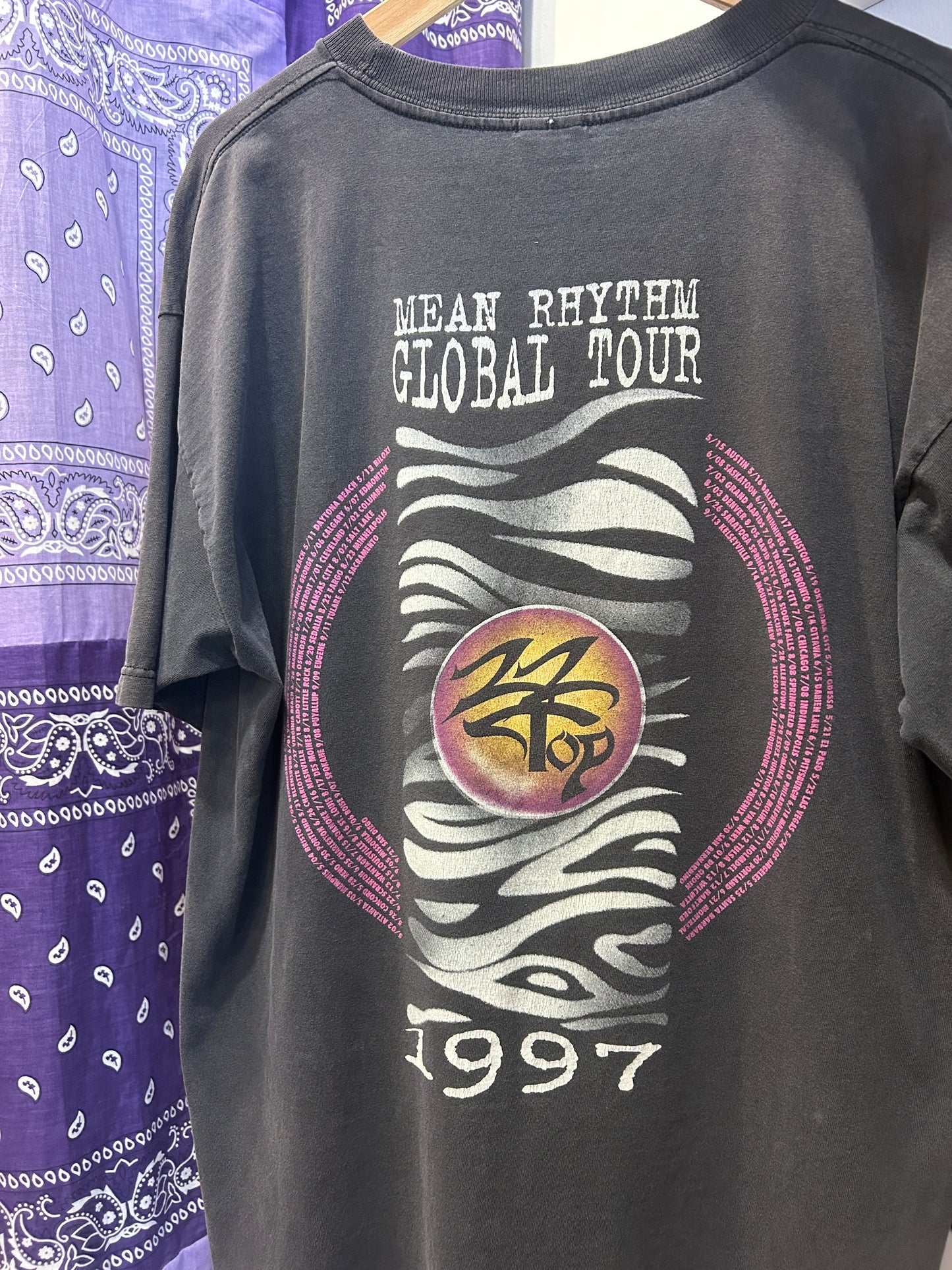 1997 ZZ Top Mean Rhythm Global Tour T-Shirt. Size XL