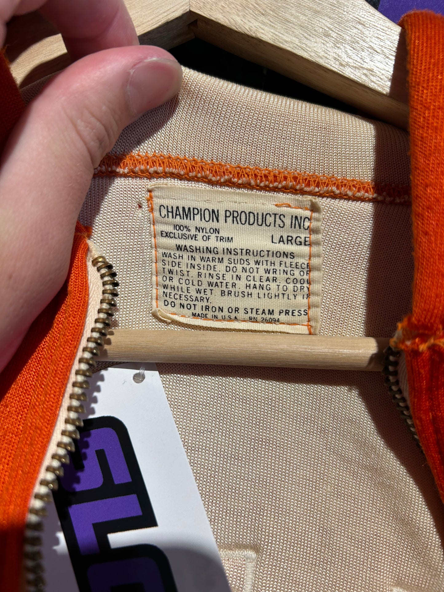 1958 Cedarburg Champion Zip-Up Hoodie. Size M/L