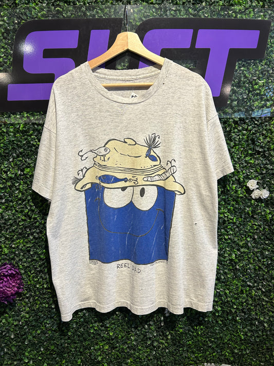 1996 Reel Dad Fishing T-Shirt. Size L/XL