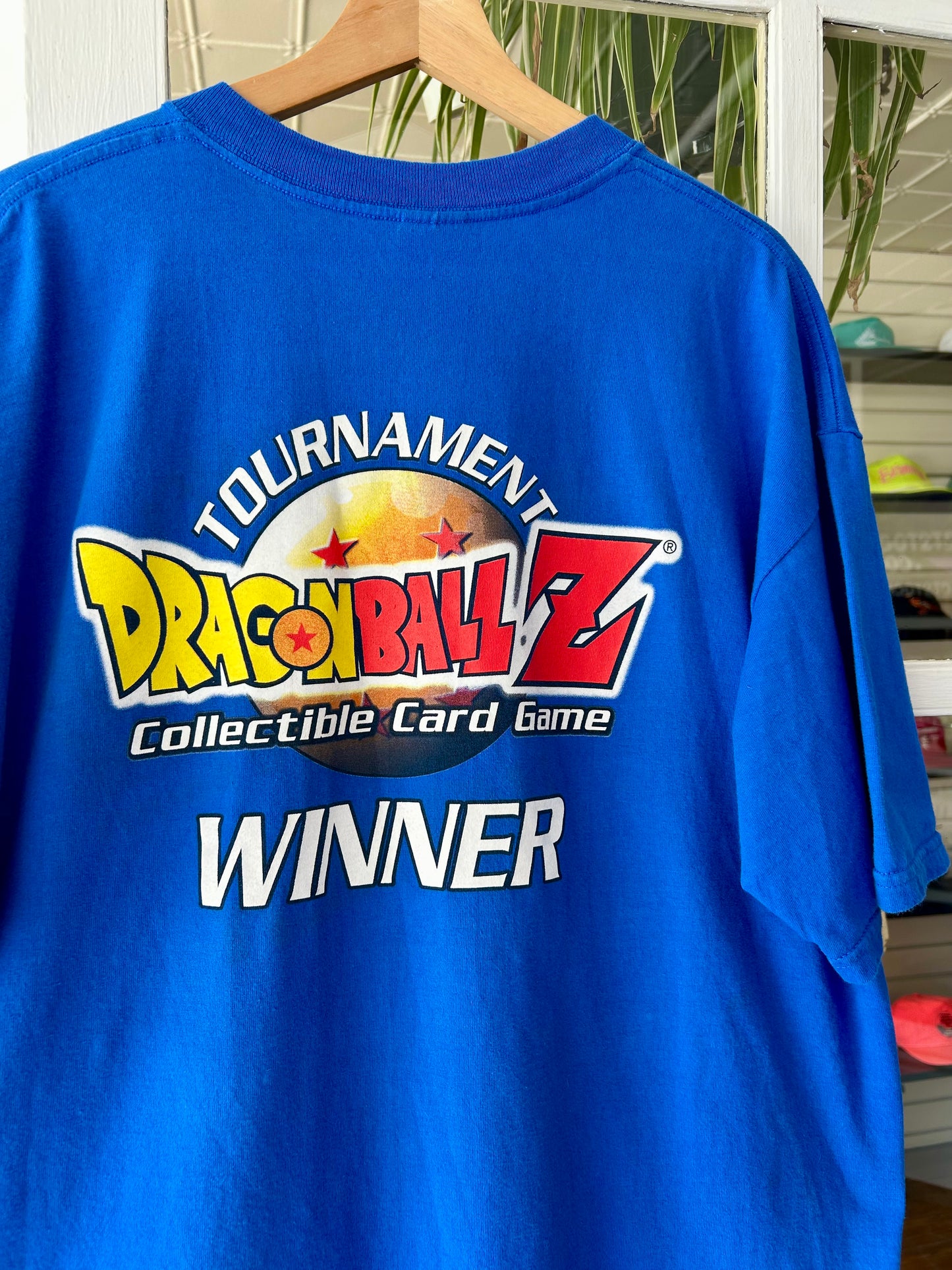 2002 Dragon Ball Z Trading Card Game Tournament Winner T-Shirt. Size XL